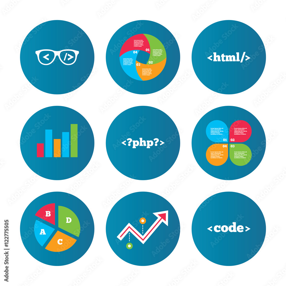 Programmer coder glasses. HTML markup language. Programmer coder glasses. HTML markup language.