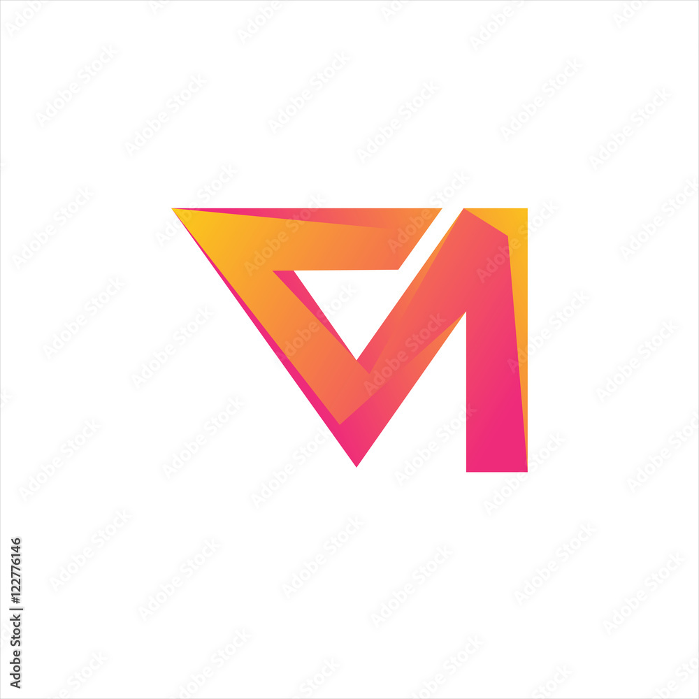 VM Letter Colorful Shadow Pixel Logo VM Letter Colorful Shadow Pixel Logo
