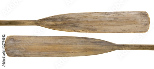 old wooden paddles