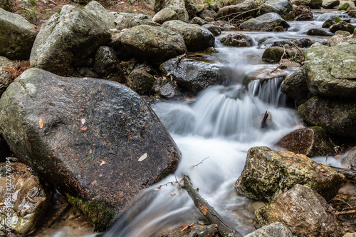 Water Stream flowing in the mountain