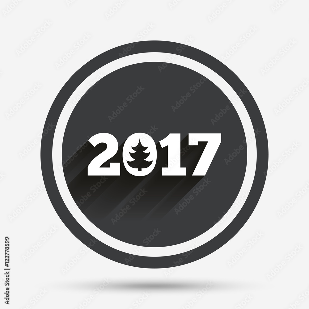 Happy new year 2017 sign icon. Calendar date. Happy new year 2017 sign icon. Calendar date.