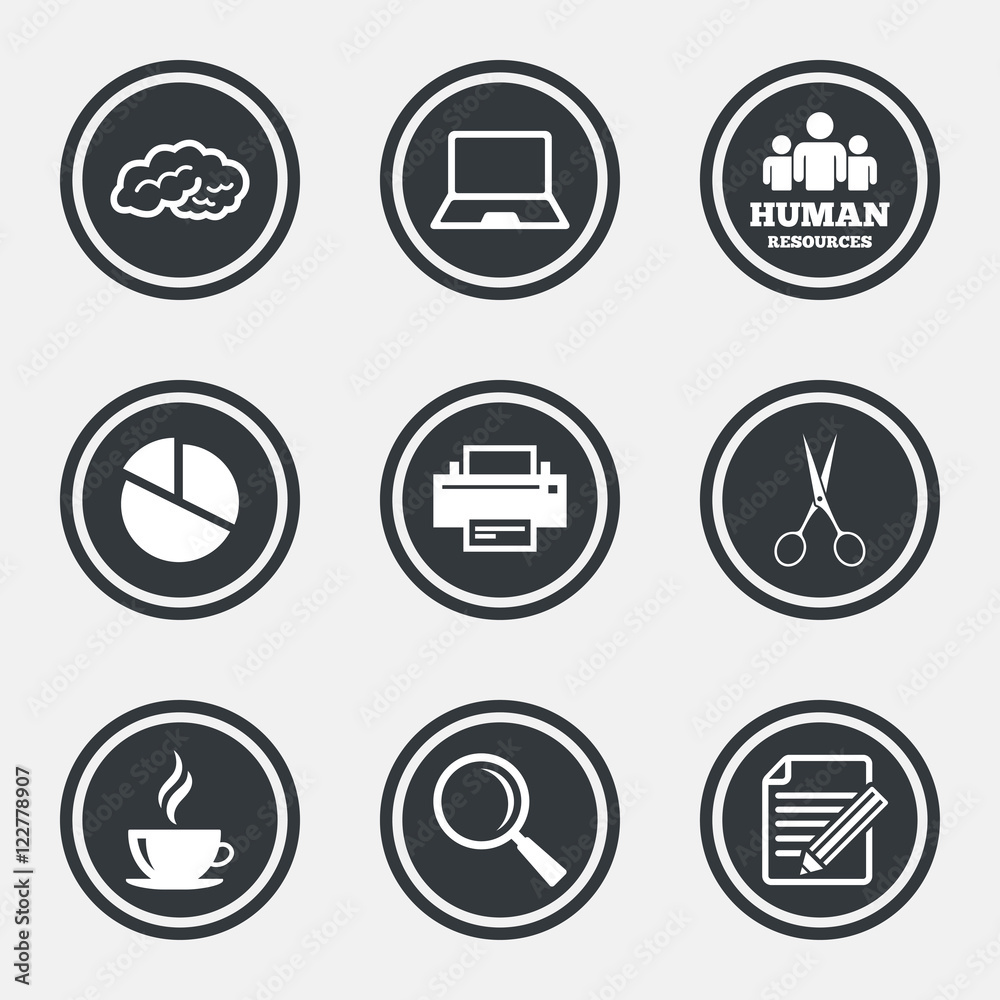 Office, documents and business icons. Office, documents and business icons.