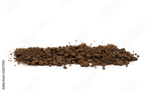 Wallpaper Mural pile soil isolated on white background Torontodigital.ca