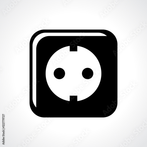 Power electric socket icon