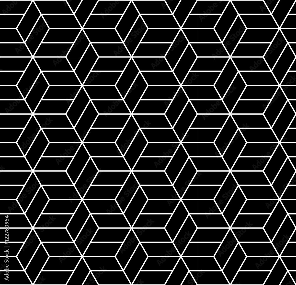Abstract geometric cubes black and white hipster fashion pillow hexagon pattern Abstract geometric cubes black and white hipster fashion pillow hexagon pattern
