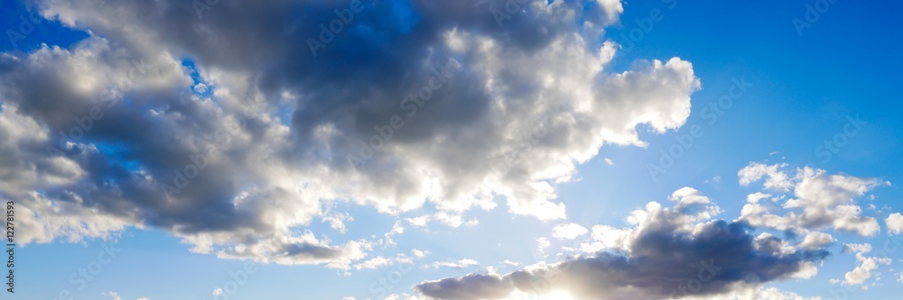 Obraz premium Wolken Panorama in der Abendsonne