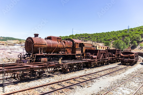 Tren a vapor usado en mineria