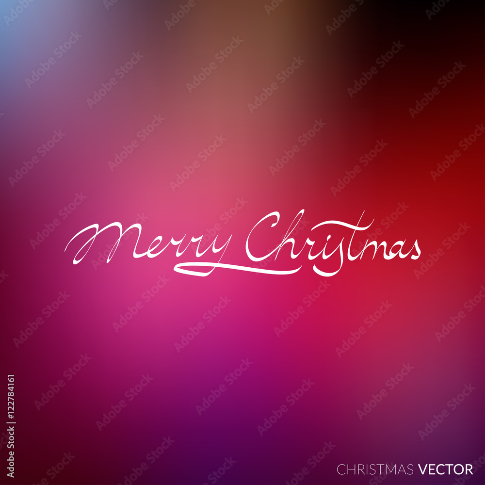 Merry Christmas lettering typography. Text design in handwriting