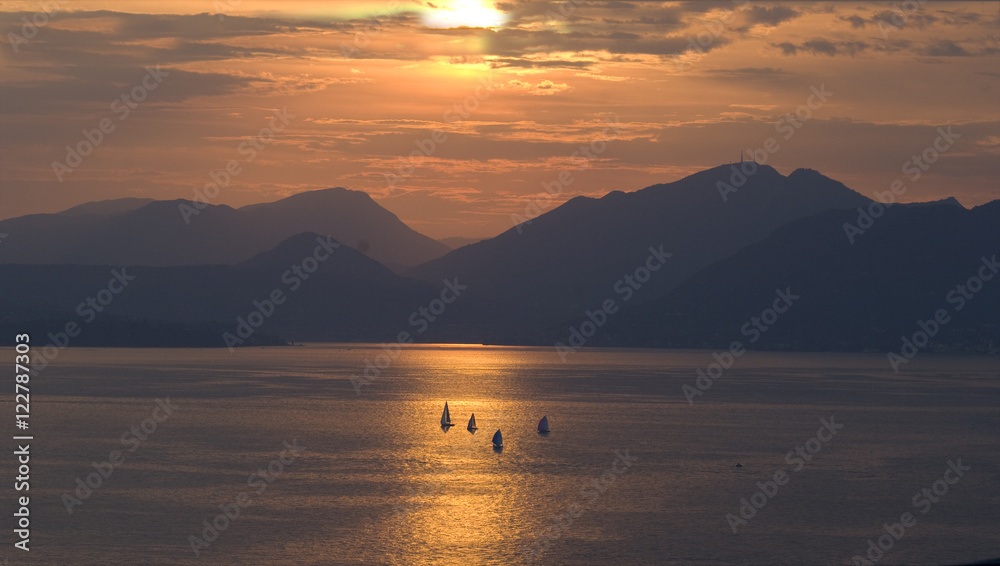 Sonnenuntergang, Gardasee