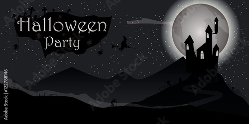 Halloween party. Vector illustration