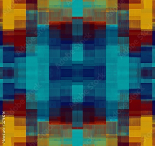 blue yellow and red plaid pattern abstract background