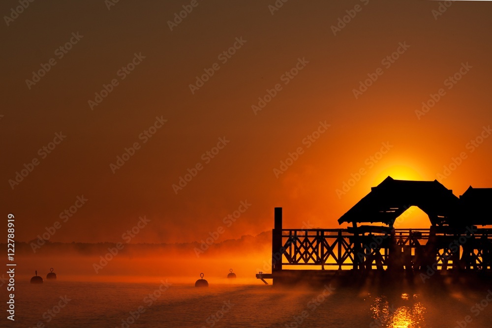 sunrise over the lake Zegrze 3