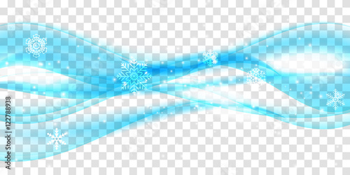 Abstract Golden Wave on Transparent Background. Vector Illustrat