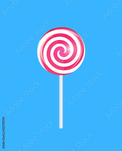 Realistic Sweet Lollipop Candy Background. Vector Illustration