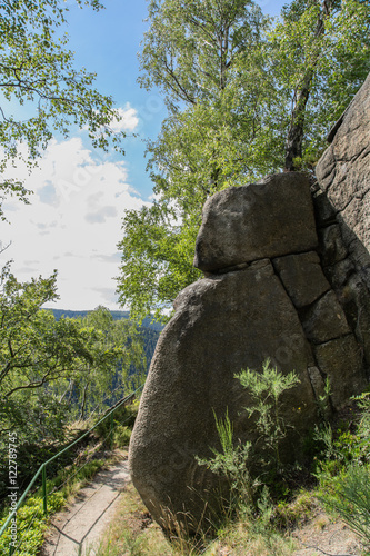 Wanderweg auf dem Treppenstein, Naturpark Harz photo