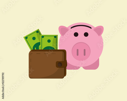 money with economy and cash related icons image vector illustration design 
