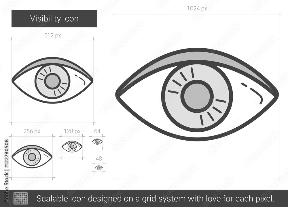 Visibility line icon. Visibility line icon.