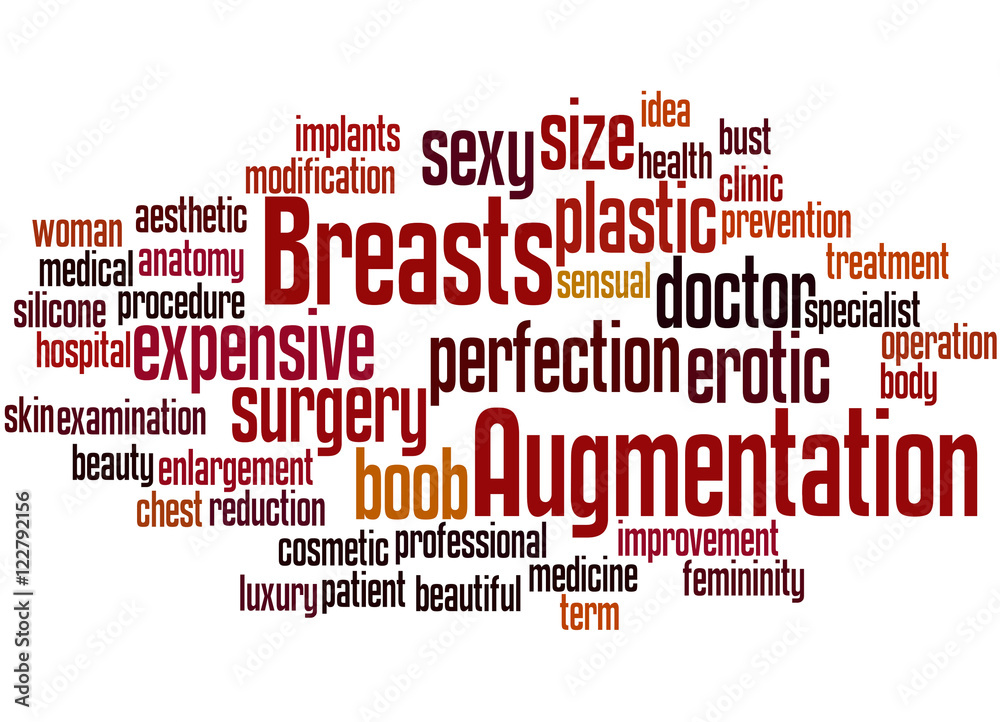 Obraz premium Breasts Augmentation, word cloud concept