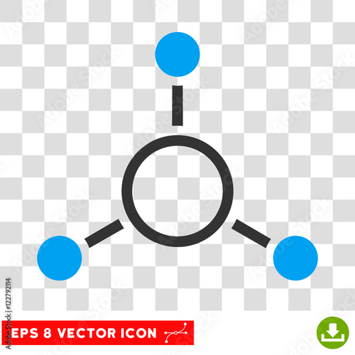 Radial Structure round icon. Vector EPS illustration style is flat iconic bicolor symbol, blue and gray colors, transparent background.
