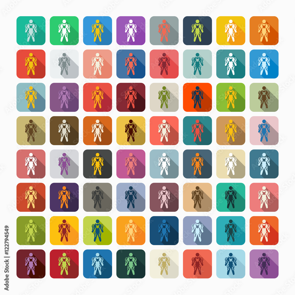 Flat design: exoskeleton Flat design: exoskeleton