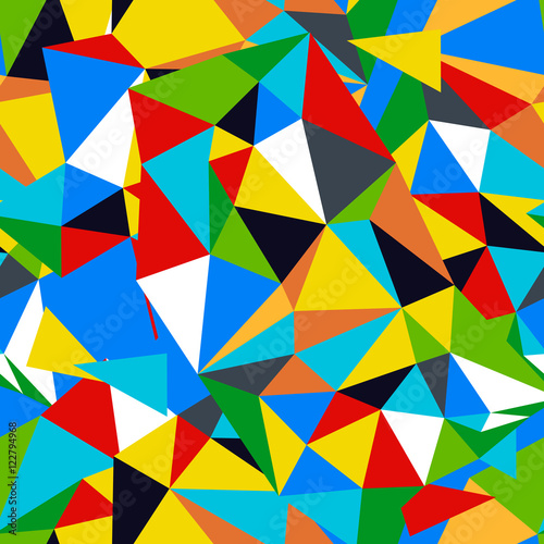 Multicolor seamless pattern. elements of triangle for design. stylish