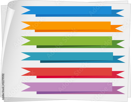 Free Download Label templates with colorful ribbons - GFXLoad