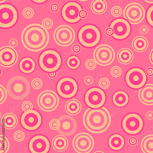 Bright seamless background with a pattern of concentric circles