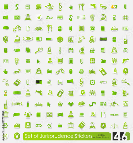 Set of jurisprudence stickers