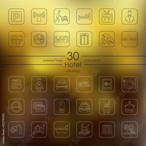 Set of hotel icons