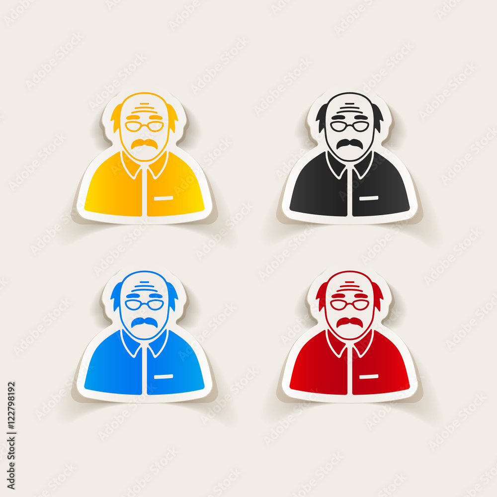 realistic design element. senior citizens realistic design element. senior citizens