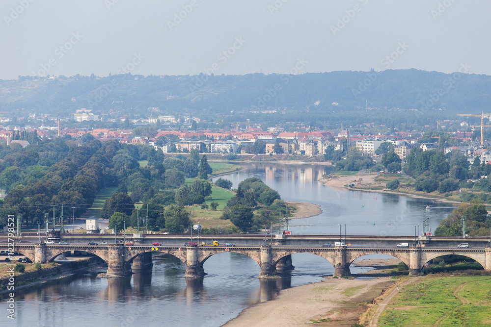 Bridges on Elbe River in Dresden
