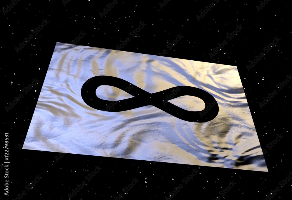 Fototapeta premium infinity sign with stars 3d illustration