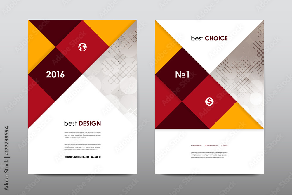 Naklejka premium Brochure layout template flyer design vector, Magazine booklet cover abstract background