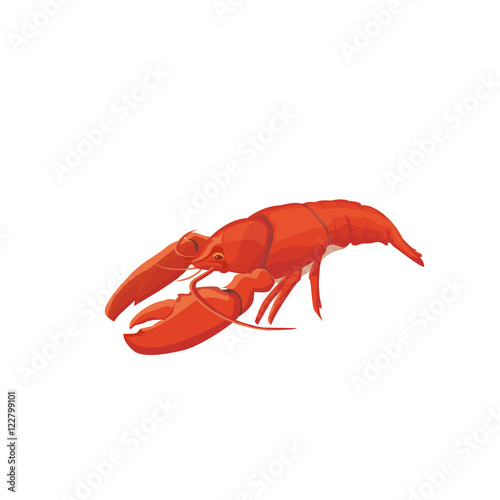 Sea food crawfish. crawfish food icon isolated.