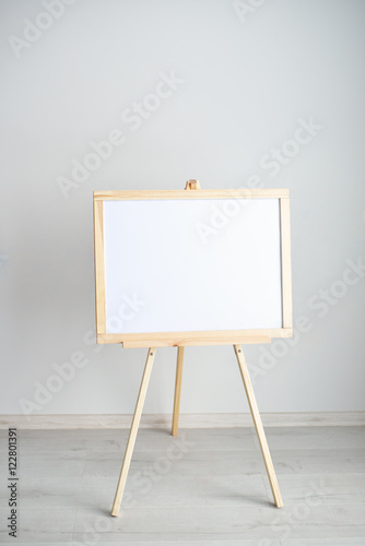 Empty blank whiteboard in the room