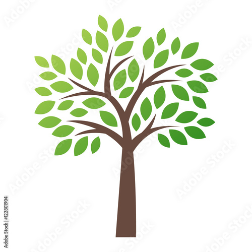 Stylized vector tree logo icon photo