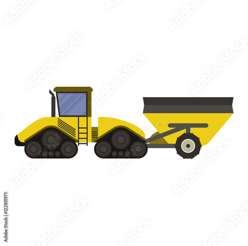 Vehicle tractor farm vector © Vectorvstocker