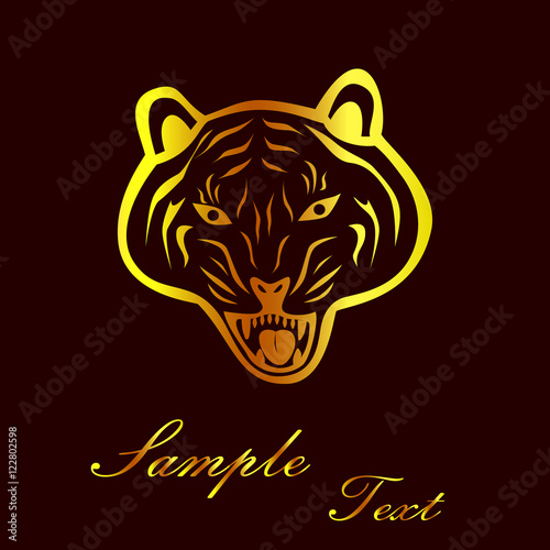 Fototapeta Naklejka Na Ścianę i Meble -  the tiger silhouette