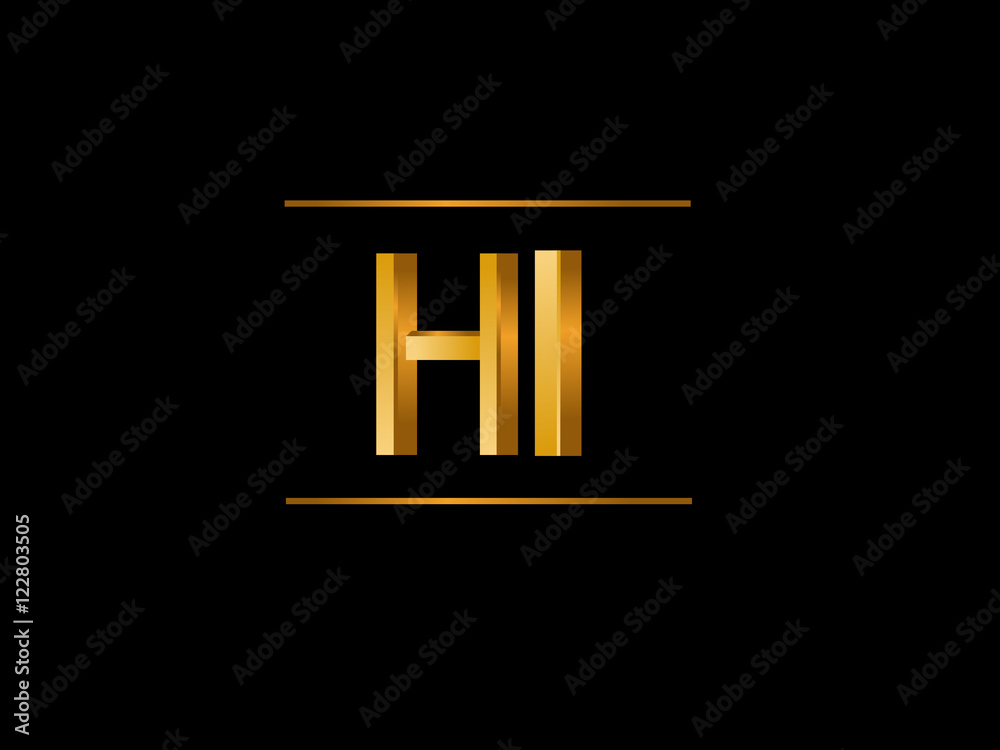 HI Initial Logo for your startup venture HI Initial Logo for your startup venture