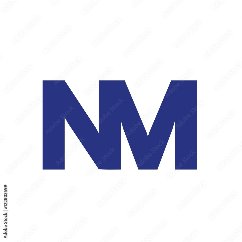 NM letter initial logo design NM letter initial logo design