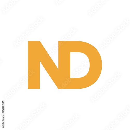 ND letter initial logo design