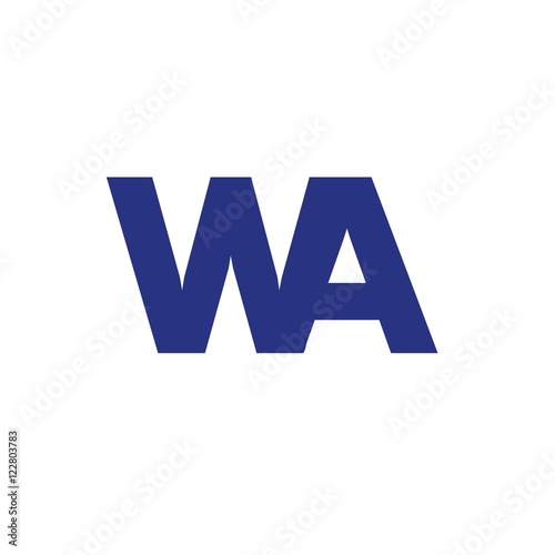 Free Download WA letter initial logo design - GFXLoad