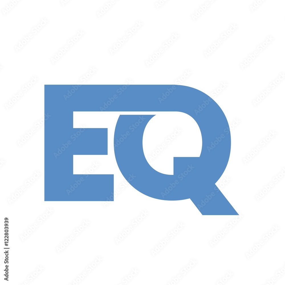 EQ letter initial logo design EQ letter initial logo design