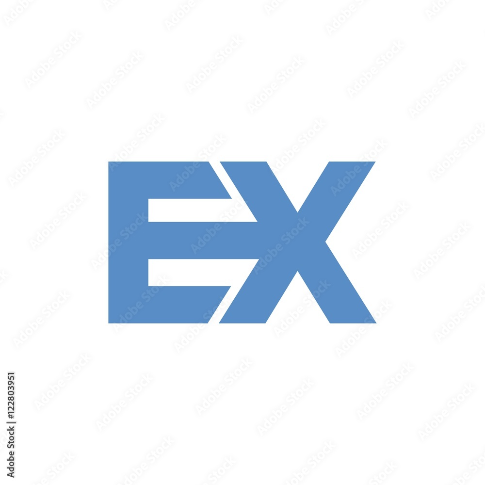 Obraz premium EX letter initial logo design