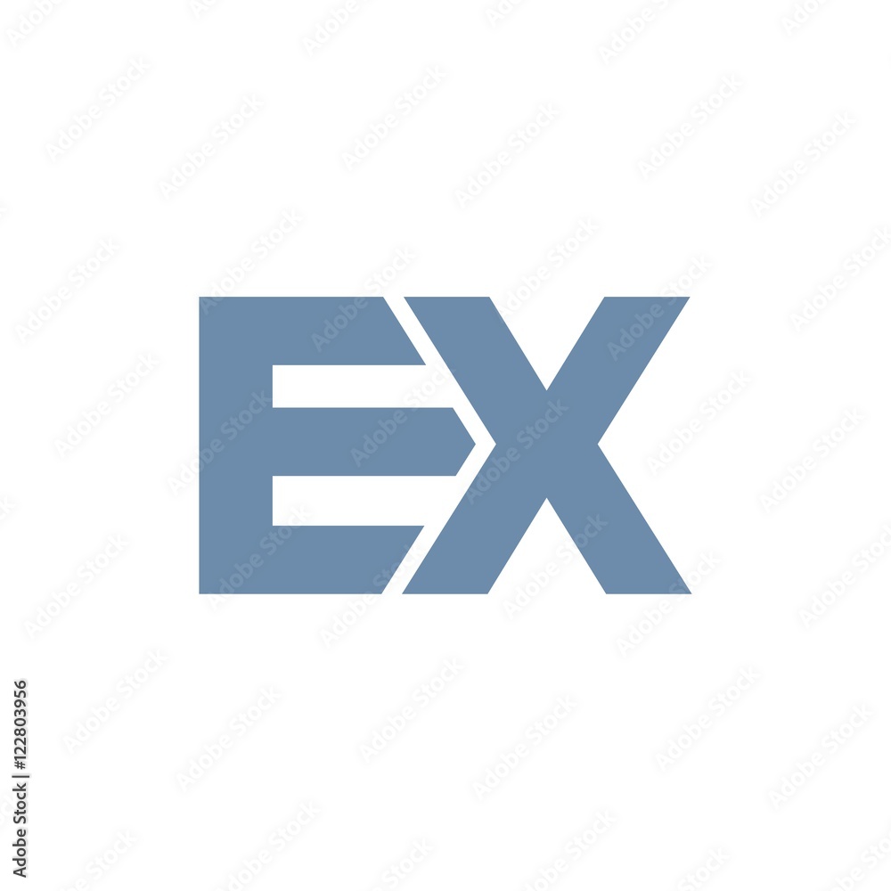 EX letter initial logo design EX letter initial logo design