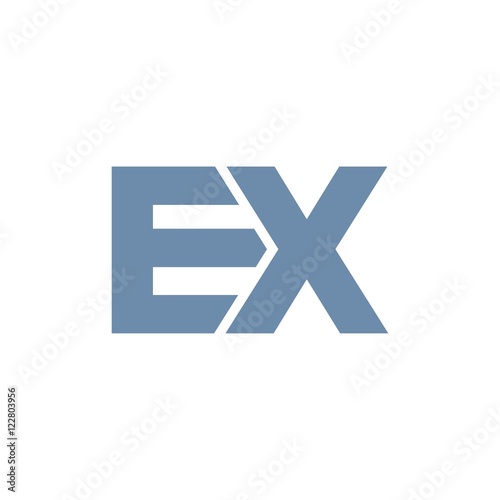 EX letter initial logo design