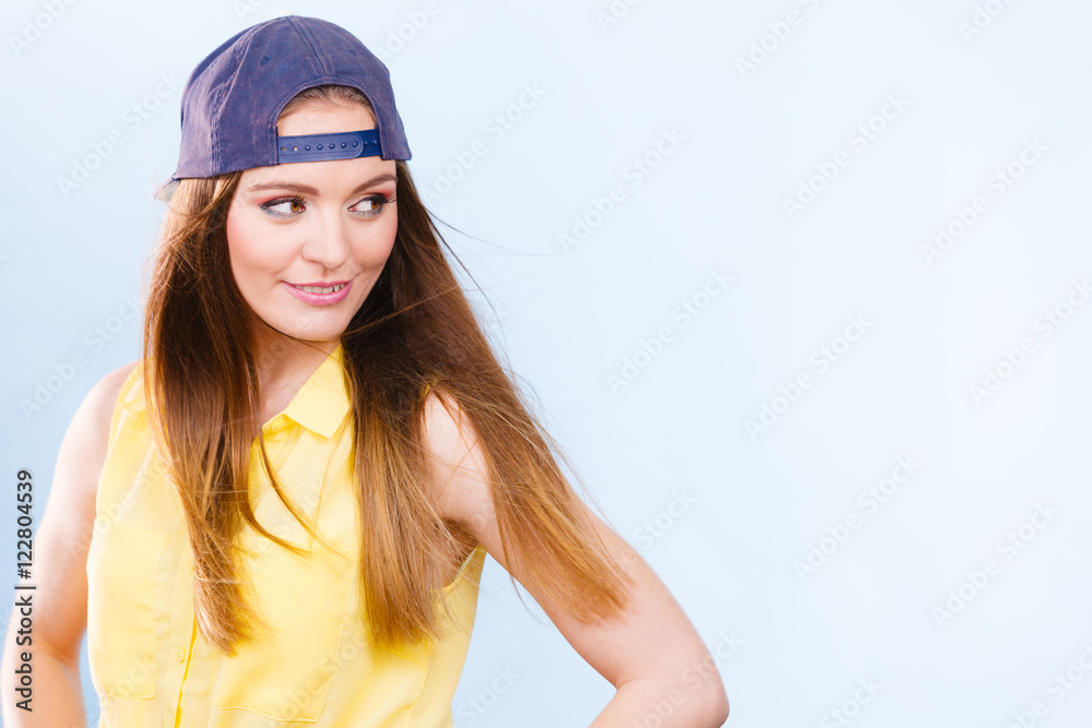 Portrait of joyful trendy girl. Portrait of joyful trendy girl.