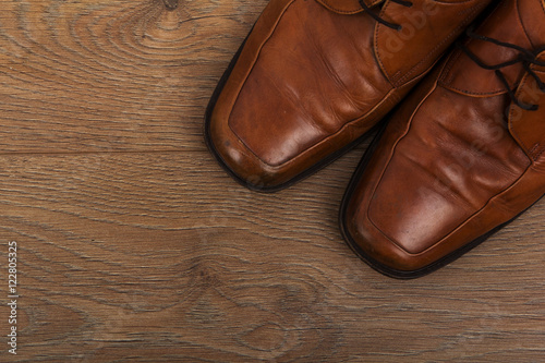 Shoes on a wooden floor