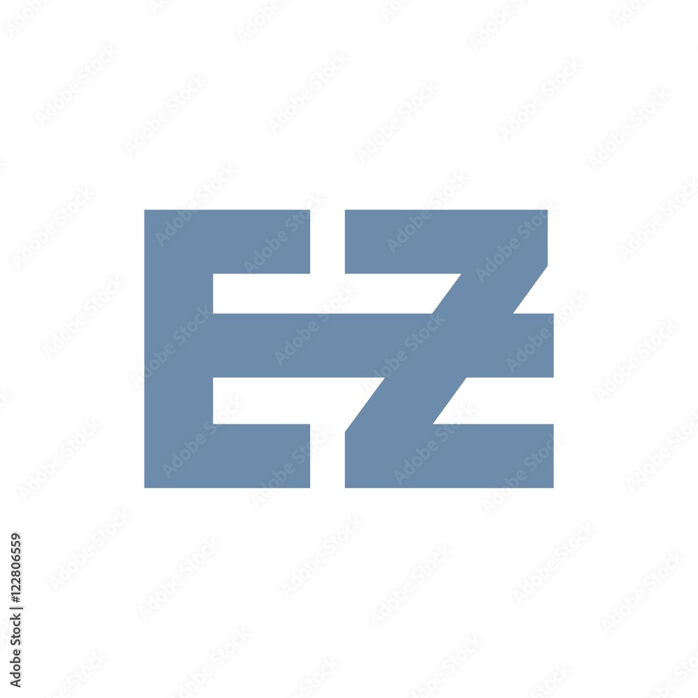 EZ letter initial logo design EZ letter initial logo design