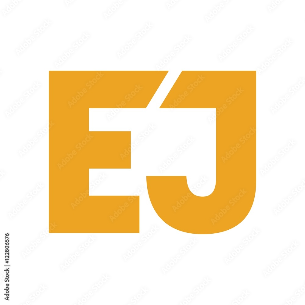 EJ letter initial logo design EJ letter initial logo design